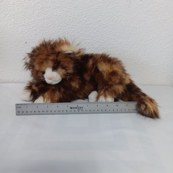 Ty Classic Kitty Cat Jumbles Calico Brown Tabby White Paws Long Hair Plush 2016 - Picture 10 of 10